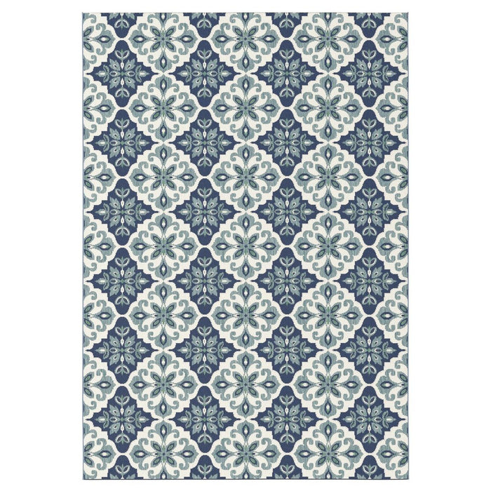 Tapeso Buitenkleed - Bubbly Delft blauw - 200x290 cm