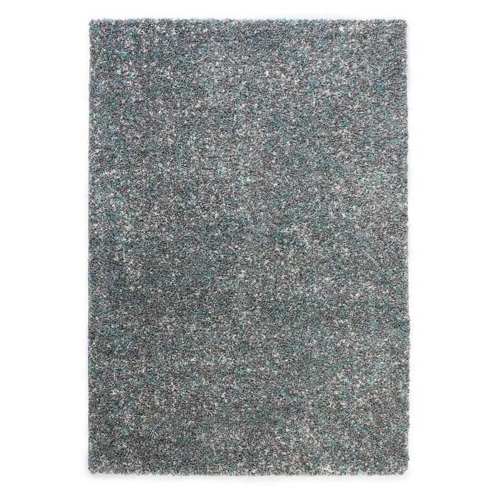 Tapeso Hoogpolig vloerkleed gemêleerd- Blend blauw|grijs - 240x340 cm