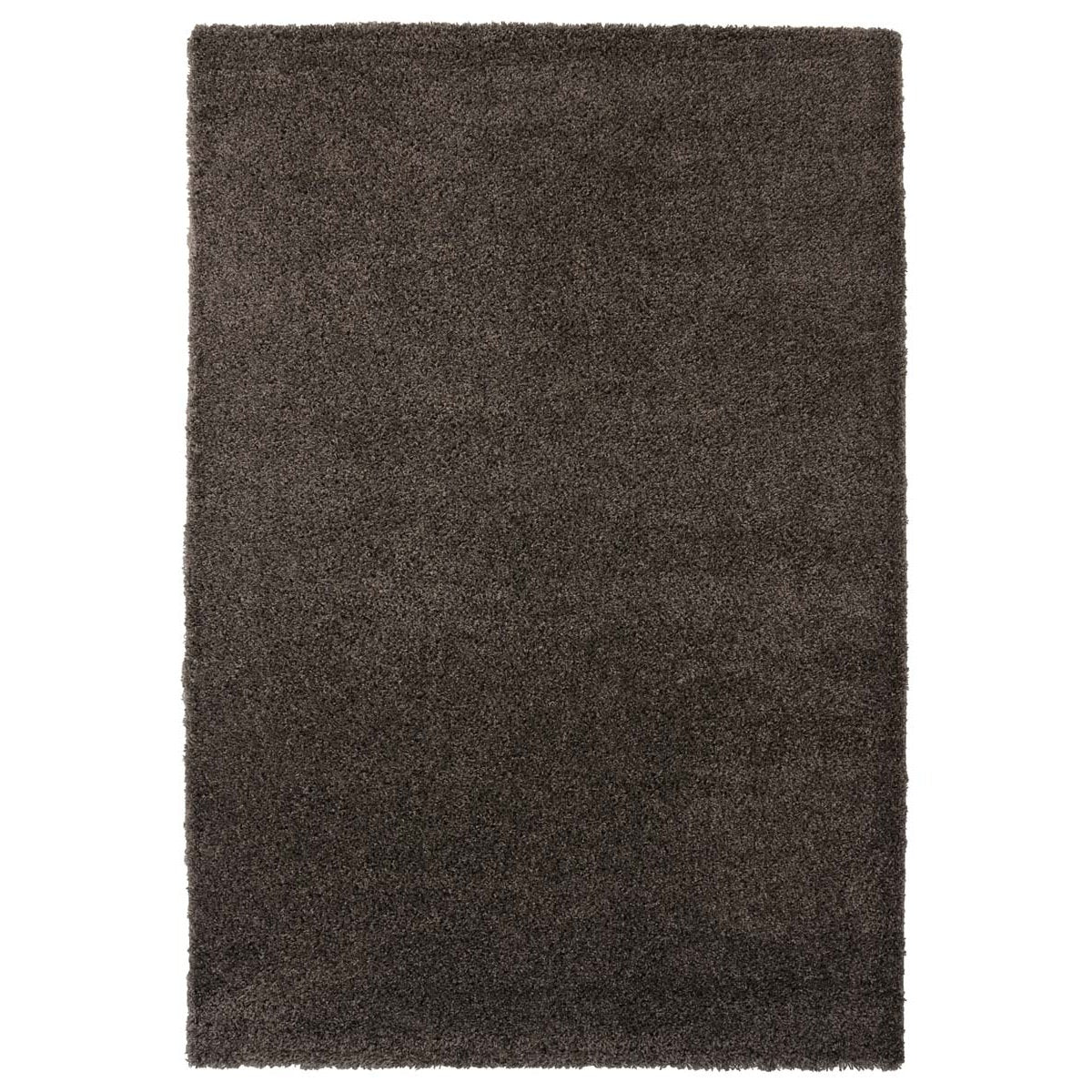 Tapeso Hoogpolig vloerkleed shaggy Trend effen - grijs - 80x150 cm