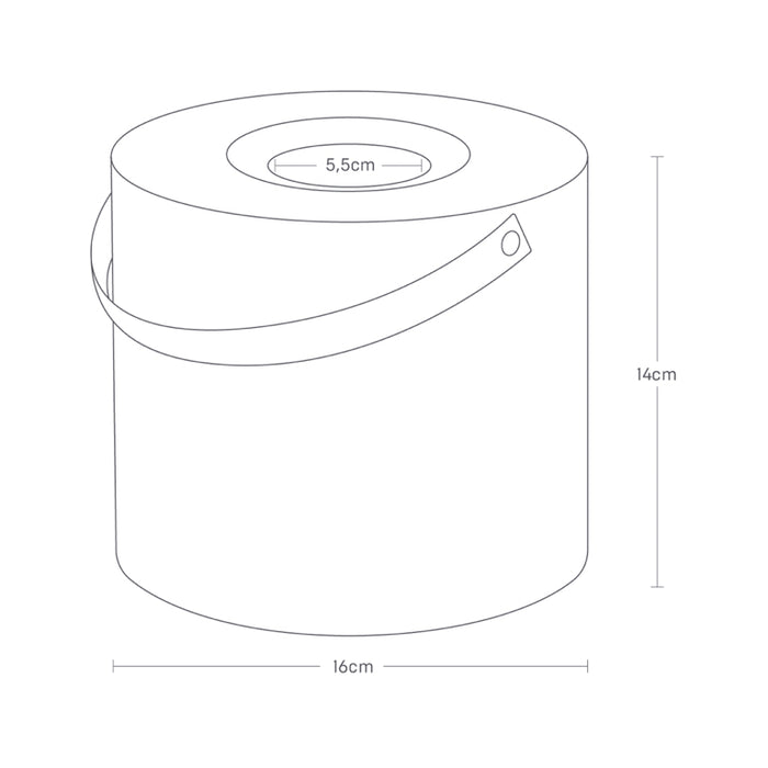 Yamazaki Tissuebox Rond met Handvat - Tower - Zwart