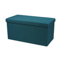 Urban Living poef|hocker|opbergbox - grijs - mdf - 76 x 38 x 38 cm