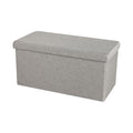 Urban Living poef|hocker|opbergbox - grijs - mdf - 76 x 38 x 38 cm
