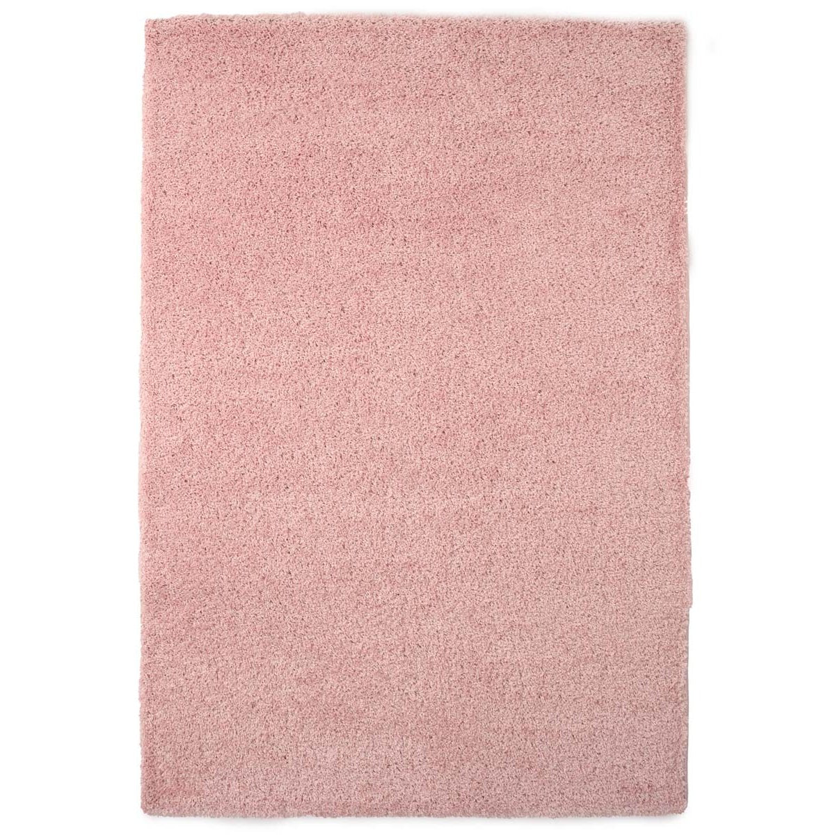 Tapeso Hoogpolig vloerkleed shaggy Trend effen - lichtroze - 160x230