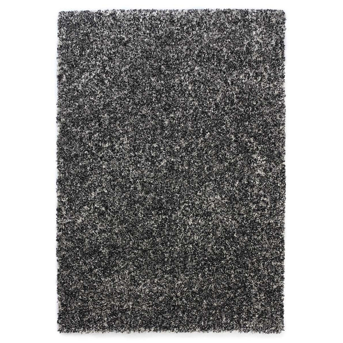 Tapeso Hoogpolig vloerkleed gemêleerd- Blend zwart|grijs - 240x340 cm