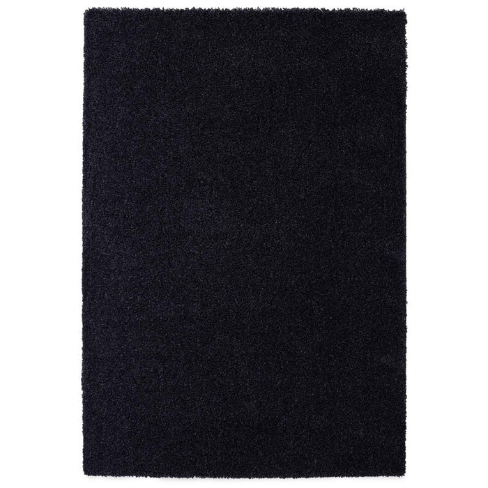 Tapeso Hoogpolig vloerkleed shaggy Trend effen - marineblauw - 240x340