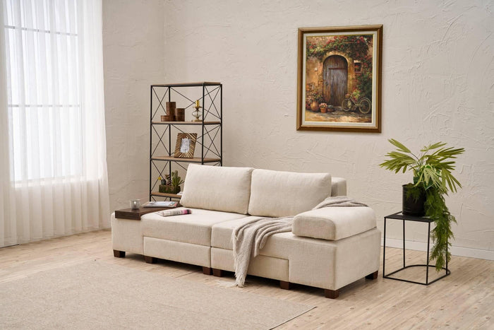 Kalune Design 3-zitsslaapbank Perenna chenille