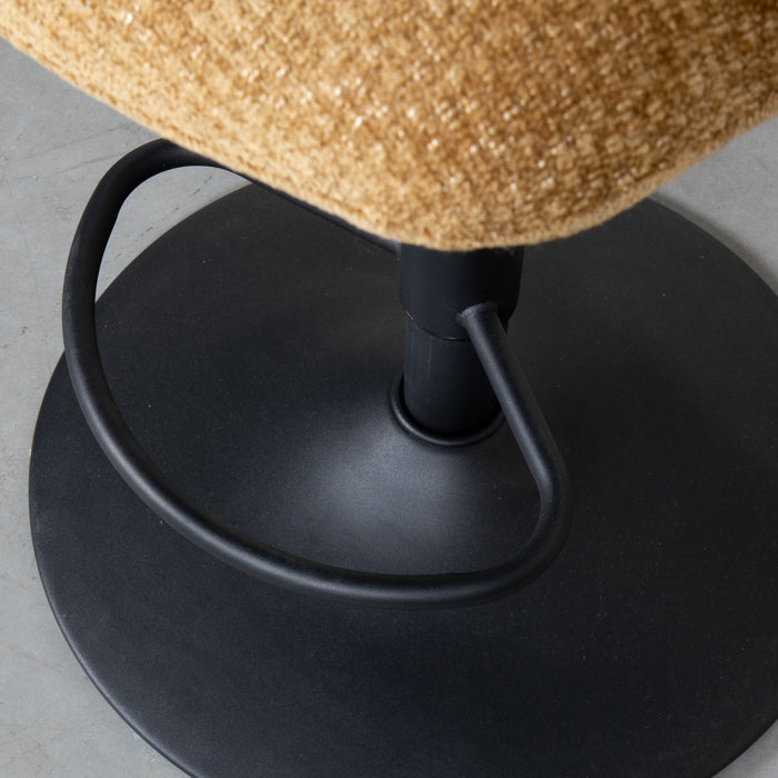 LABEL51 - Barkruk Vino - Mustard Elite - Zwart Metaal