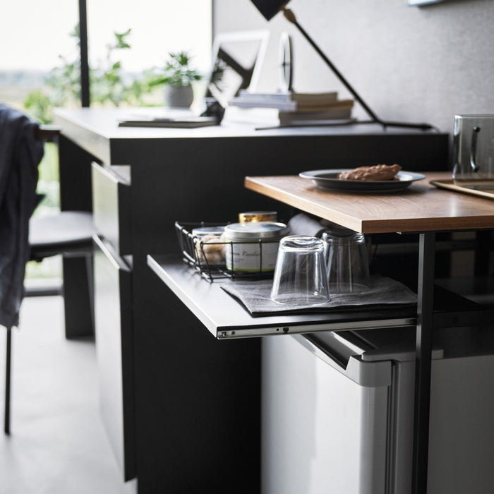 Yamazaki Bijzettafel met Lade - Tower - Zwart