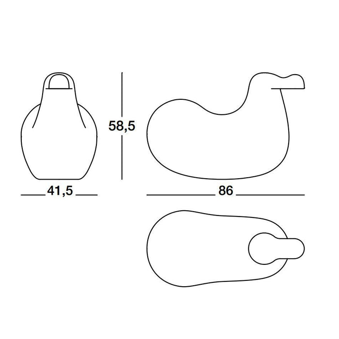 Dodo schommelpaard lichtgeel