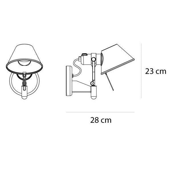 Tolomeo Faretto wandlamp LED niet dimbaar 3000K