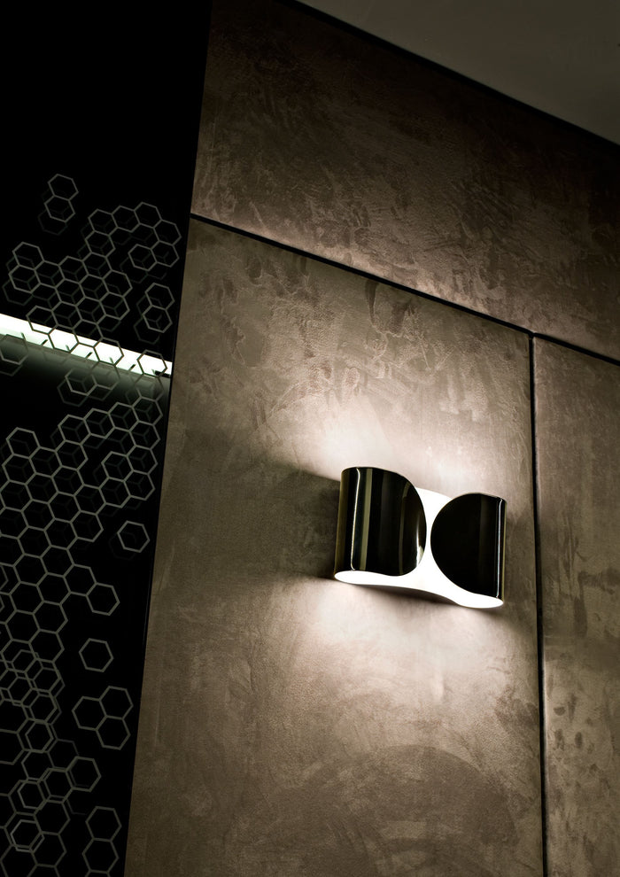 Foglio wandlamp zwart nikkel