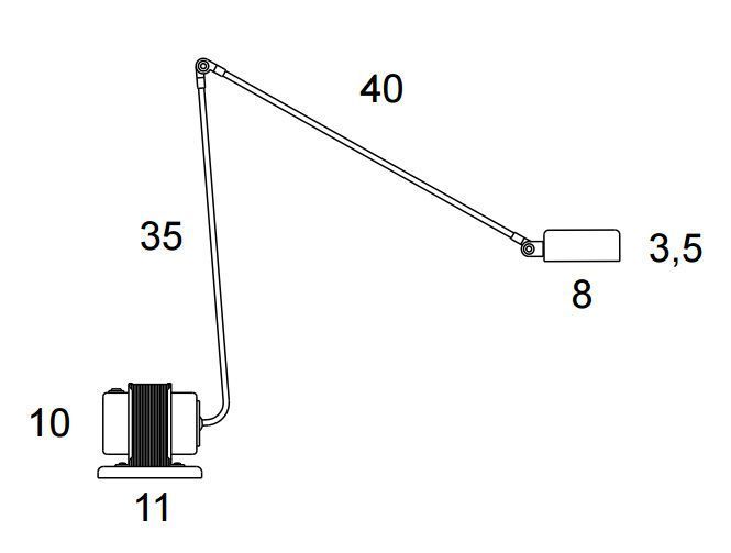 Lumina Daphine tafellamp LED 3000K mat wit