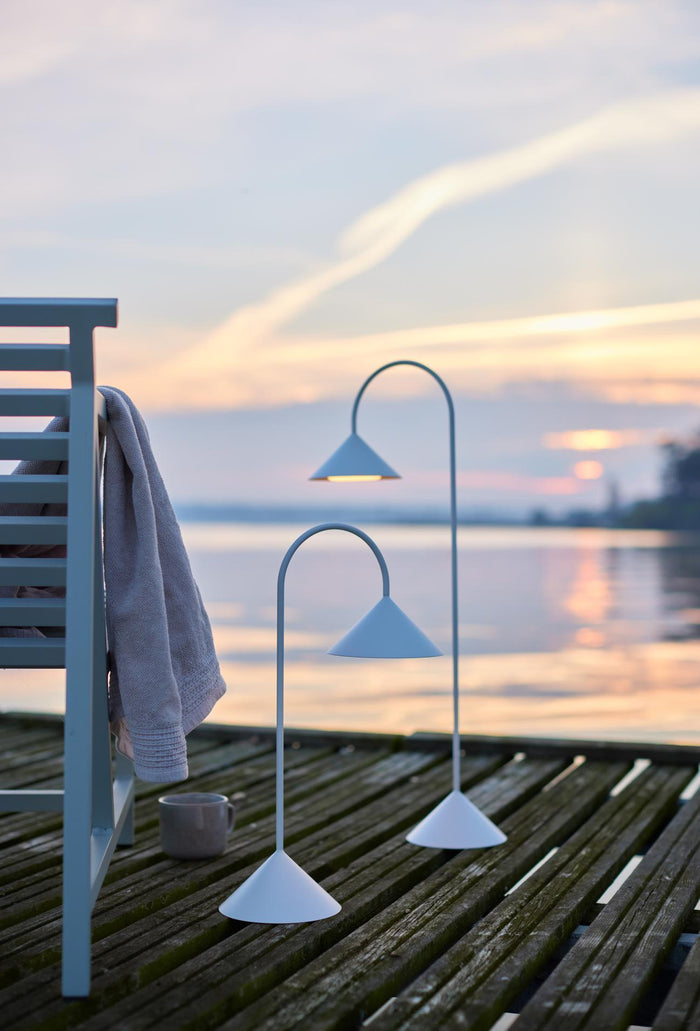 Frandsen Grasp tafellamp H47 LED oplaadbaar matt petroleum