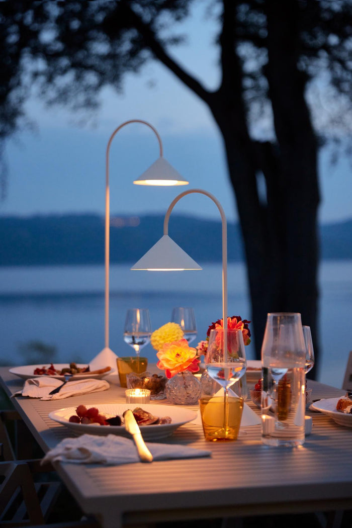 Frandsen Grasp tafellamp H47 LED oplaadbaar matt petroleum