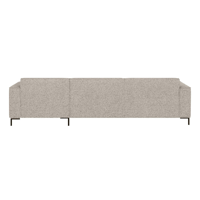 by fonQ Loft Hoekbank met Chaise Longue Rechts - Chenille Melange - Grijs