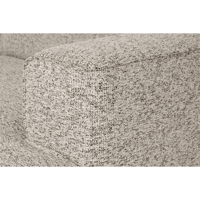 by fonQ Loft Hoekbank met Chaise Longue Rechts - Chenille Melange - Grijs