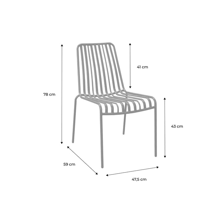 sweeek - Stapelbare stalen tuinstoelen (Set van 2)