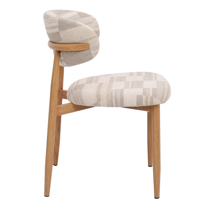 DÉJA Living - Eetkamerstoel Greige|Naturel - Skara - Set van 2