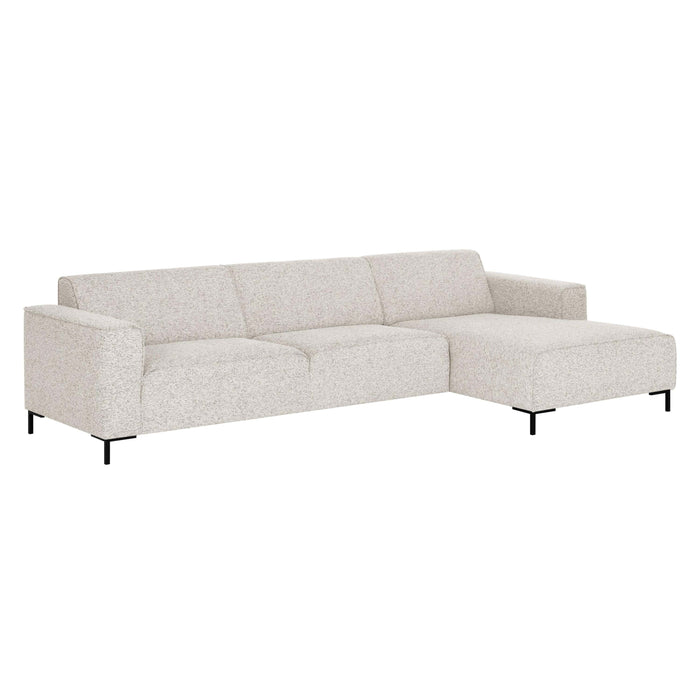 by fonQ Loft Hoekbank met Chaise Longue Rechts - Chenille Melange - Ecru