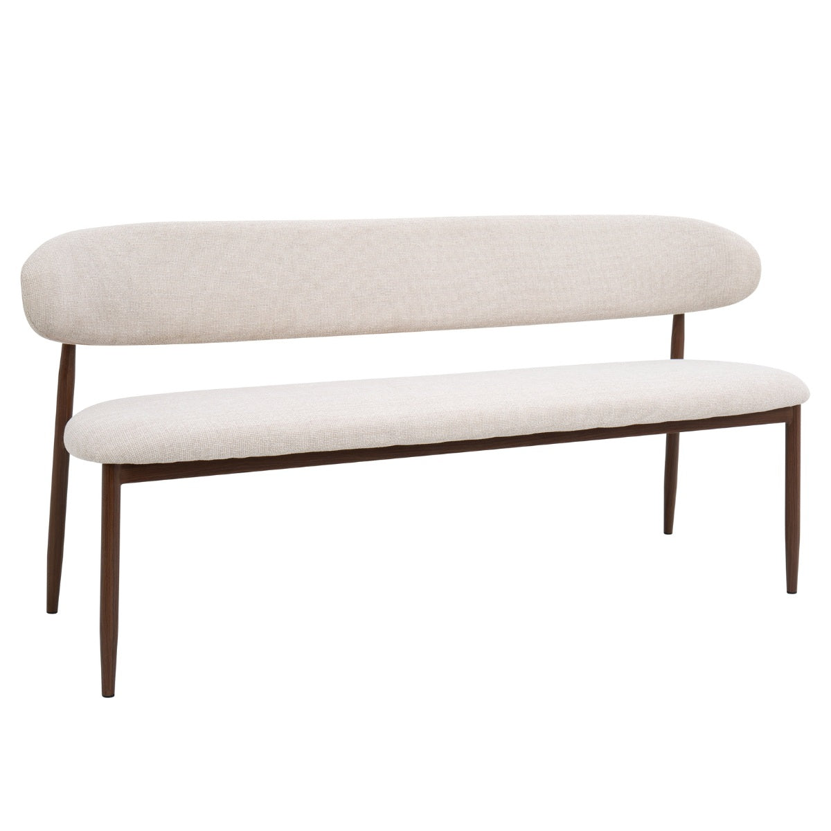 Giga Meubel - Eetkamerbank - Beige|Walnoot - 160x55x77cm - Alexia