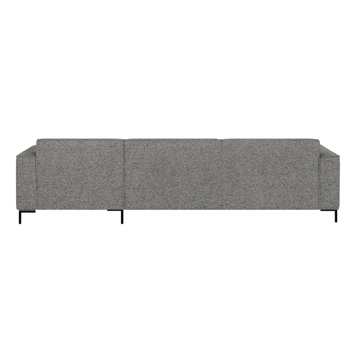 by fonQ Loft Hoekbank met Chaise Longue Rechts - Chenille Melange - Steengrijs