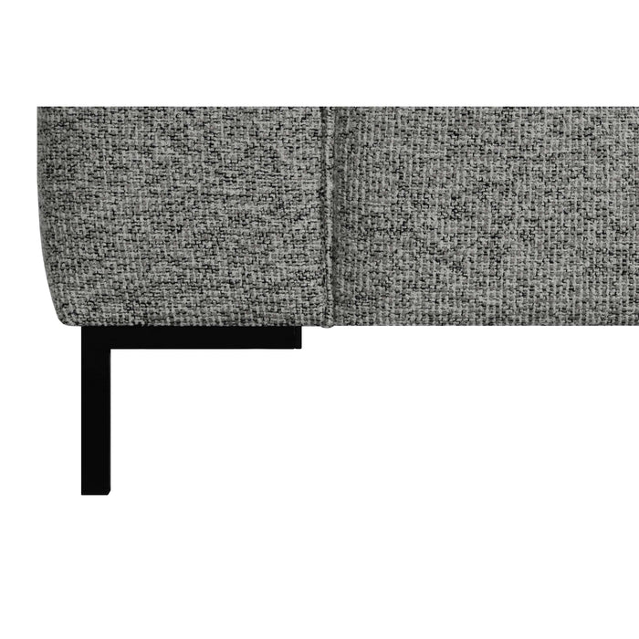 by fonQ Loft Hoekbank met Chaise Longue Rechts - Chenille Melange - Steengrijs