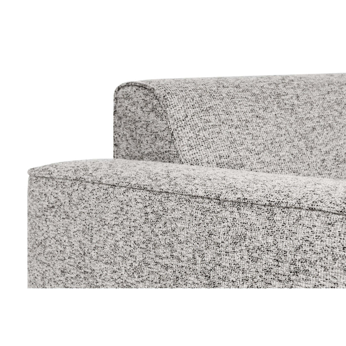 by fonQ Loft Hoekbank met Chaise Longue Links - Chenille Melange - Grijs