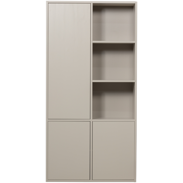 WOOOD Meggy Opbergkast Links - Grenen hout - Dust|Grijs - 215x108x40