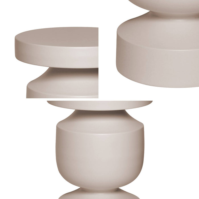 sweeek - Bijzettafel, hoofdeinde bank, nachtkastje in metaal, Ø30,5 x