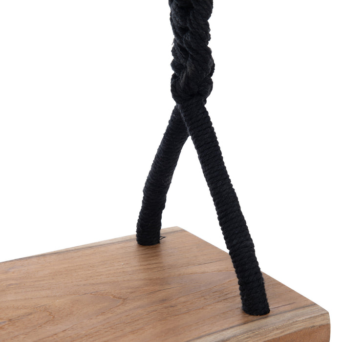 J-Line schommelstoel - katoen|alabasia hout - zwart