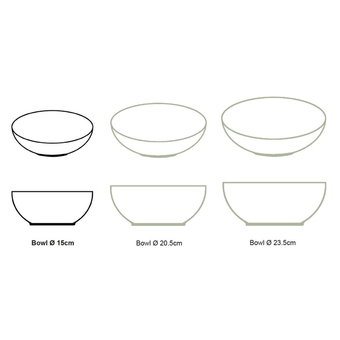 vtwonen Painted Kommen - Ronde schaaltjes - Serviesset van 4 - 15cm