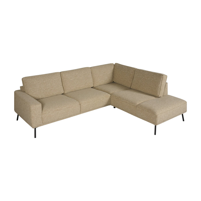 Hoekbank Alford - Beige - Textiel - 260x85x208cm (BxHxD)