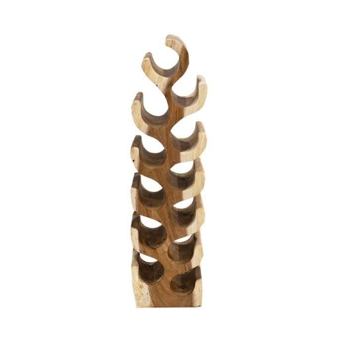 Wijnrek van Teakhout Bruin - 12 flessen - Hout - 100 x 24 x 18 cm