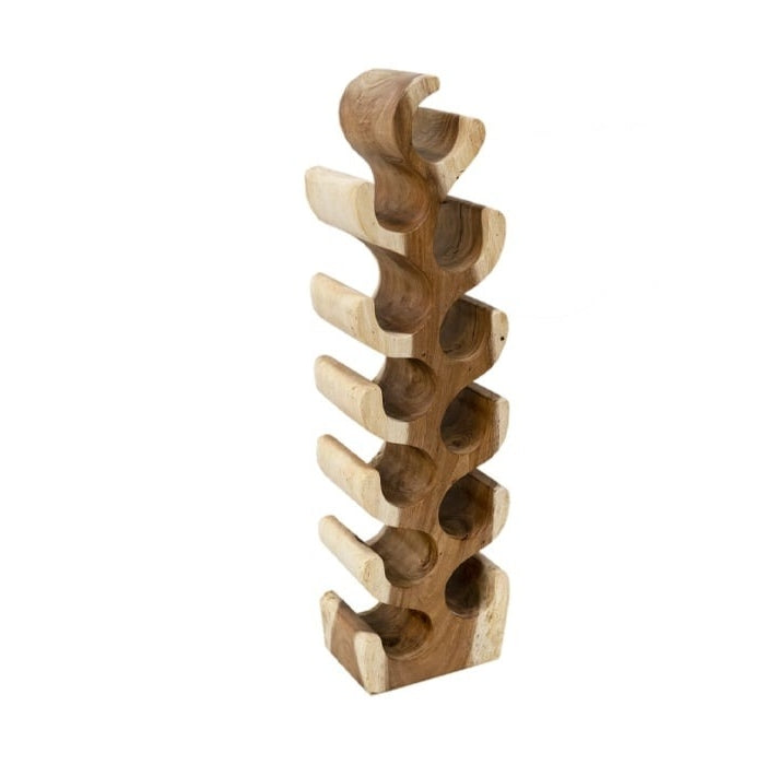 Wijnrek van Teakhout Bruin - 12 flessen - Hout - 100 x 24 x 18 cm