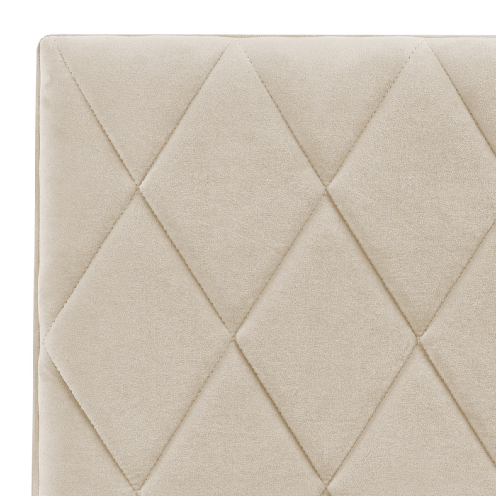 Beliani - ROCHEFORT - Tweepersoonsbed - Beige - 160 x 200 cm - Fluweel