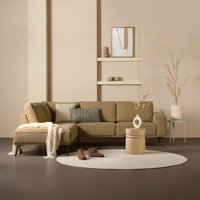 Hoekbank Alford - Oker - Textiel - 260x85x208cm (BxHxD)