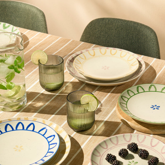 Mica Decorations Alivo Tafelkleed - L250 x B140 cm - Bruin, Wit