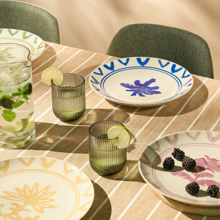 Mica Decorations Alivo Tafelkleed - L250 x B140 cm - Bruin, Wit