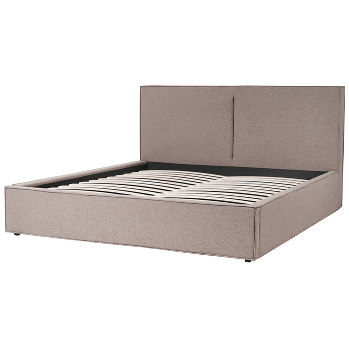 Beliani - MOISSAC - Bed - Taupe - 180 x 200 cm - Polyester