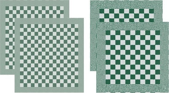 DDDDD 2x theedoek + 2x keukendoek Barbeque - Groen