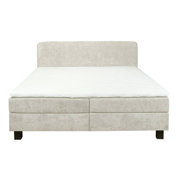 Boxspring Bilbao - Beige - Textiel - 180x105x206cm (BxHxD)