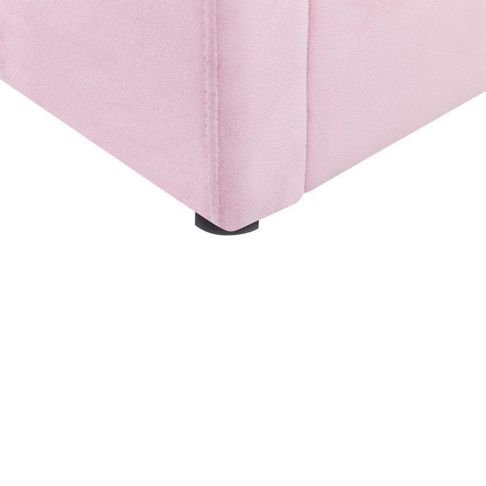 Beliani - ANET - Bed met opbergruimte - Roze - 90 x 200 cm - Fluweel