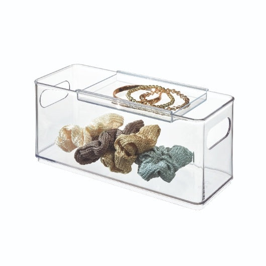 Haaraccessoires Opbergbox, 25 x 10 x 10 cm, Kunststof, Transparant - i