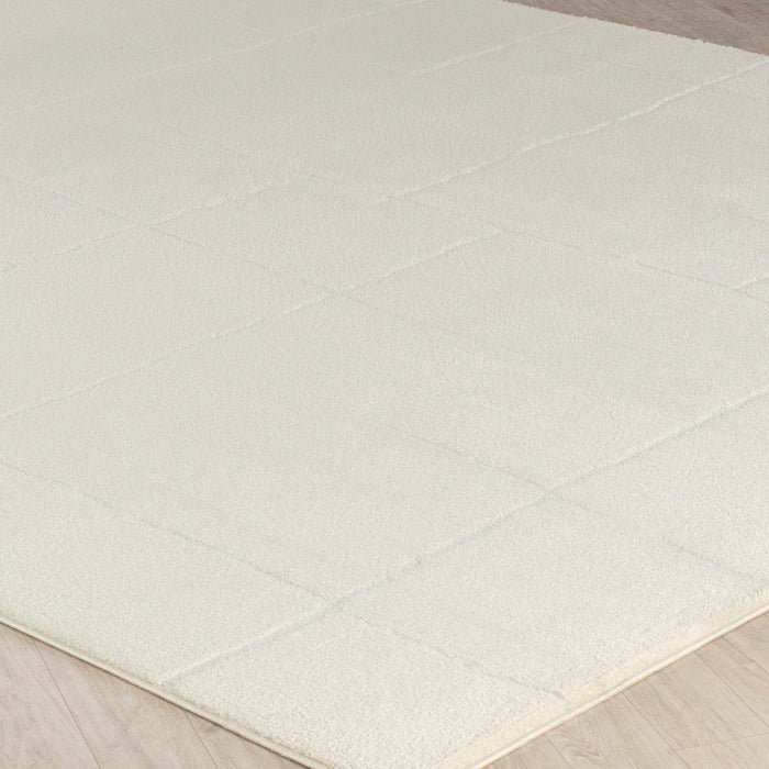 by fonQ Stribb Vloerkleed 200 x 275 cm - Ivoor