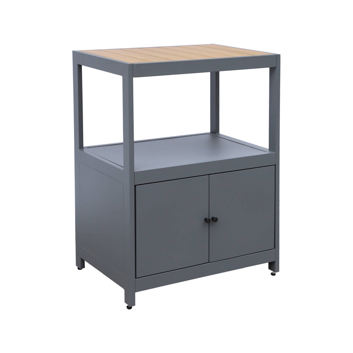 sweeek - Bijzettafel voor buiten van aluminium en polywood met 2