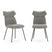 Calicosy - Set 2 stoelen DARA - L47 cm - Stof & zwart metaal