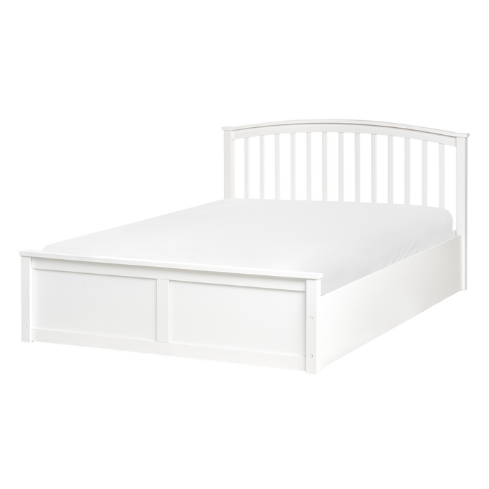 Beliani-CLARBEC-Bed met opbergruimte-Wit-140 x 200 cm-Dennenhout