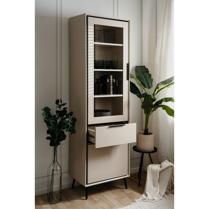 Calicosy - Buffetkast ARONA - L60 cm - Cappuccino & zwart
