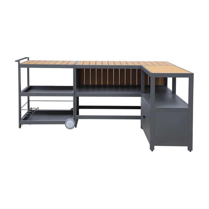 sweeek - Buitenkeuken met 3 aluminium modules