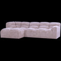 WOOOD Tibas Chaise Longue Bank Links - Geweven Stof - Warm Lila